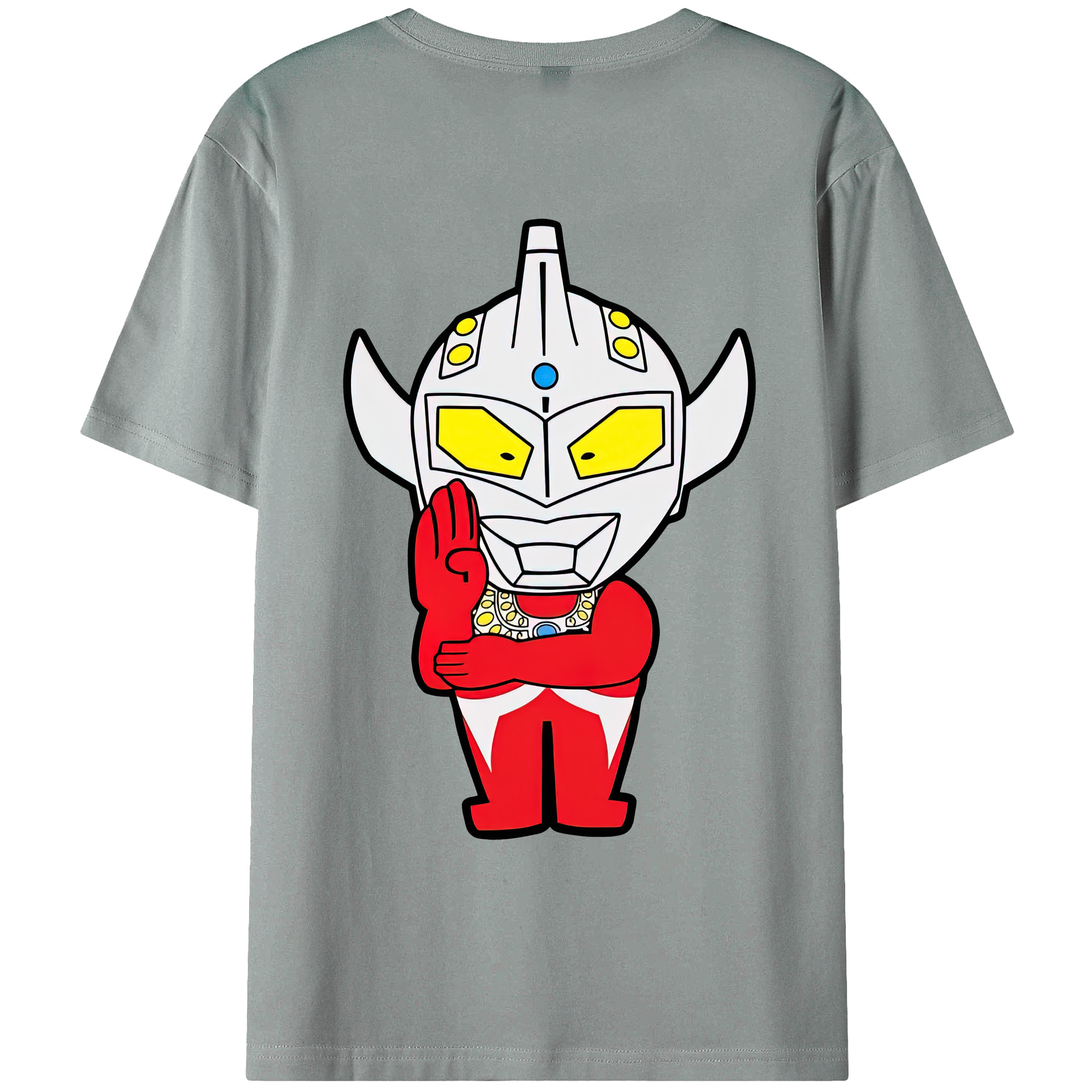 （画像用） ウルトラマン Ultraman 綿100％ メンズ半袖Tシャツ（バックプリント） 通気性